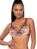 Dámska push-up podprsenka Maureen M-3808/11/1 Fialová s béžovou - MAT