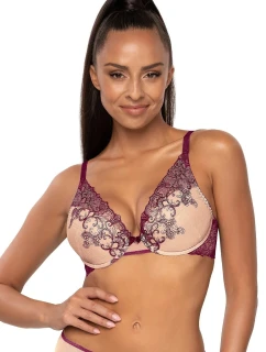 Dámská Pushup podprsenka  Fialová s béžovou  model 22014105 - Mat