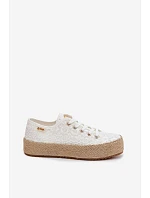Čipkované tenisky espadrilky LCW-26-31-4326, biele – Lee Cooper Čipkované tenisky espadrilky LCW-26-31-4326, biele – Lee Cooper