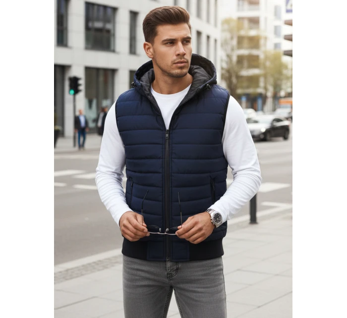 Pánská tmavě modrá vesta Dstreet model 21965584 - FashionStreet