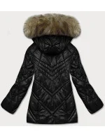 Dámska čierna prechodná bunda s kapucňou (H-97-1) Dámska čierna prechodná bunda s kapucňou (H-97-1)