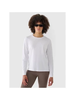 Dámske nadrozmerné hladké tričko s dlhým rukávom 4F 4FWMM00TLONF431-10S