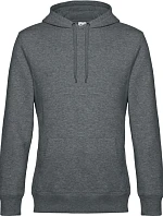 B&C KING Hooded_° Pánska mikina s kapucňou 01.U02K heather mid grey