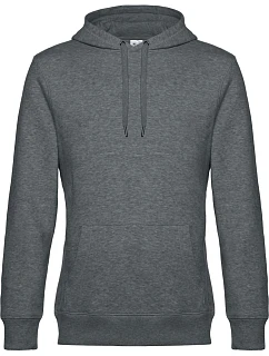 B&C KING Hooded_° Pánska mikina s kapucňou 01.U02K heather mid grey
