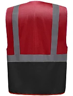 Yoko HVW 801 Hi-Vis multifunkčná vesta 79.W801 červená/čierna Yoko HVW 801 Hi-Vis multifunkčná vesta 79.W801 červená/čierna