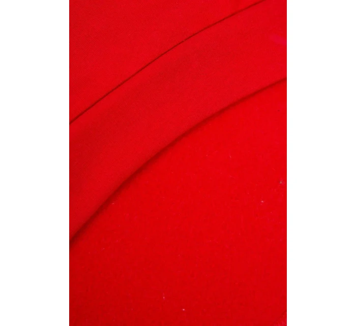 Mikina s kapucňou a nášivkami červená