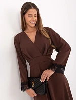Šaty MI SK 92477.18P tmavohnedé