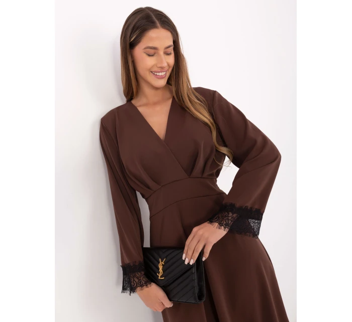 Šaty MI SK 92477.18P tmavohnedé