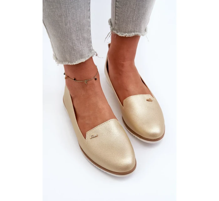 Dámske ploché mokasíny Gold Enzla Dámske ploché mokasíny Gold Enzla