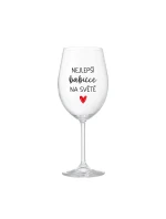 NEJLEPŠÍ BABIČCE NA SVĚTĚ - čirá sklenice na víno 350 ml