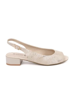 Pohodlné hnedé sandále pre ženy na širokom podpätku