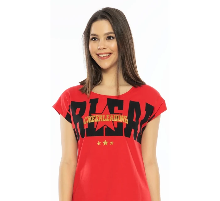 Dámská noční košile s krátkým rukávem model 15254864 - Vienetta Dámská noční košile s krátkým rukávem model 15254864 - Vienetta