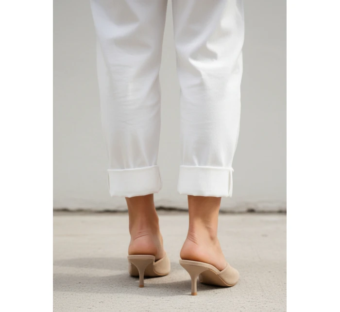 Dámské semišové žabky béžové Dstreet model 21996238 - FashionStreet