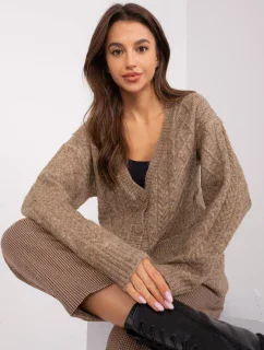 Sweter AT SW model 18970005 ciemny bezowy - FPrice