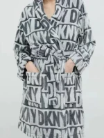 Dámsky župan YI2222605F 031 sivá - DKNY