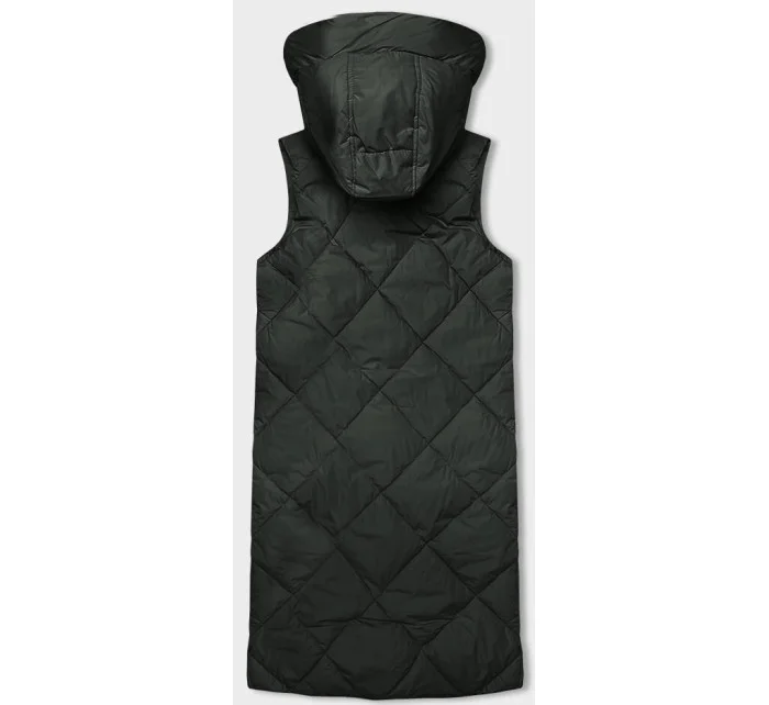 Dlouhá dámská oversize vesta v army barvě model 18934789 - J.STYLE