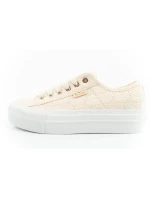 Lee Cooper Dámske šnurovacie športové topánky Beige Dámske tenisky na platforme