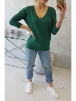 Halenka s výstřihem do V zelená Halenka s výstřihem do V zelená