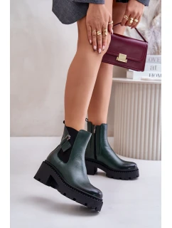 Kožené Zateplené Boty S Dekorací model 21673735 - Zazoo