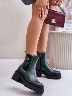 Kožené Zateplené Boty S Dekorací model 21673735 - Zazoo