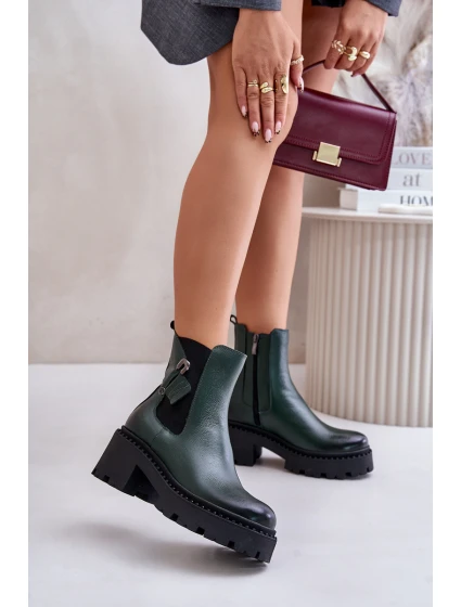 Kožené Zateplené Boty S Dekorací model 21673735 - Zazoo