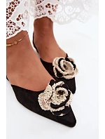 Dámske sandále s imitáciou semišovej výzdoby Black Gardenia Dámske sandále s imitáciou semišovej výzdoby Black Gardenia