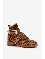 Dámské Kotníkové Boty Lu Boo Semišové s model 21516977 Leopard Rock Girl - Boto Dámské Kotníkové Boty Lu Boo Semišové s model 21516977 Leopard Rock Girl - Boto