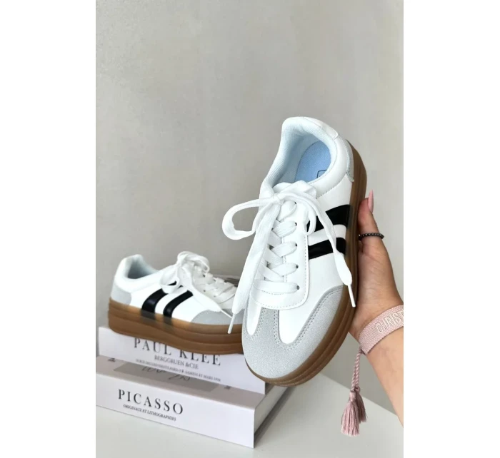 Dámske tenisky na platforme White and Grey Nesonice Dámske tenisky na platforme White and Grey Nesonice