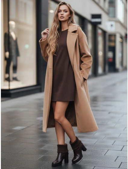 Dámské boty na podpatku hnědé Dstreet model 21994966 - FashionStreet