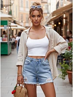 Spodenki damskie z niebieskie model 22120851 - FashionStreet