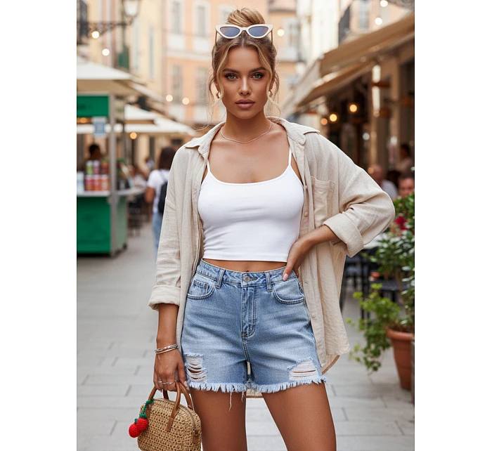 Spodenki damskie z niebieskie model 22120851 - FashionStreet