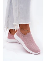 Materiałowe Wsuwane Buty Sportowe Damskie Różowe Astusa Materiałowe Wsuwane Buty Sportowe Damskie Różowe Astusa