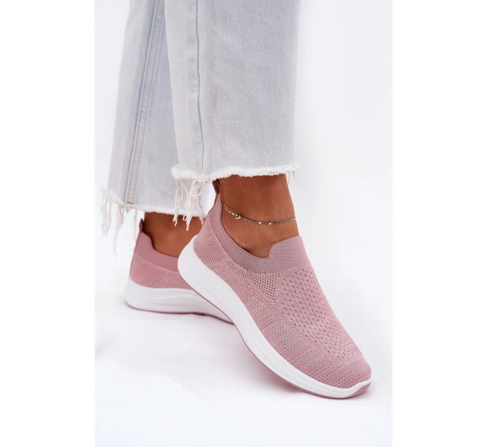 Materiałowe Wsuwane Buty Sportowe Damskie Różowe Astusa Materiałowe Wsuwane Buty Sportowe Damskie Różowe Astusa