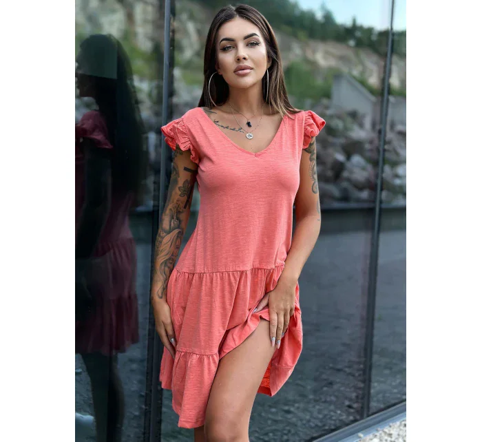 Sukienka TW SK model 18798994 koralowy - FPrice Sukienka TW SK model 18798994 koralowy - FPrice