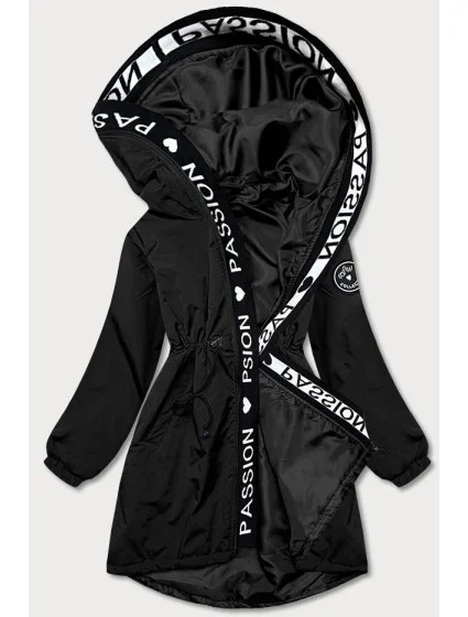Asymetrická černá dámská bunda parka model 17099738 - S'WEST