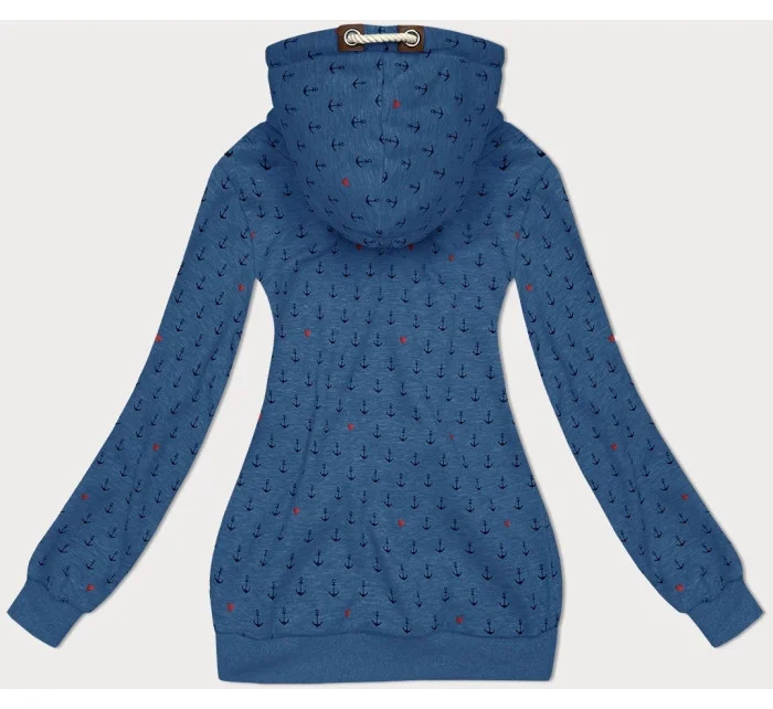 Svetlomodrá vzorovaná dámska mikina (2304) Svetlomodrá vzorovaná dámska mikina (2304)