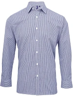 PR 220 Popelínová kostkovaná košile s dl. rukávem model 22476882 navy/white - Premier PR 220 Popelínová kostkovaná košile s dl. rukávem model 22476882 navy/white - Premier