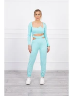 Souprava s halenkou v barvě mint Souprava s halenkou v barvě mint