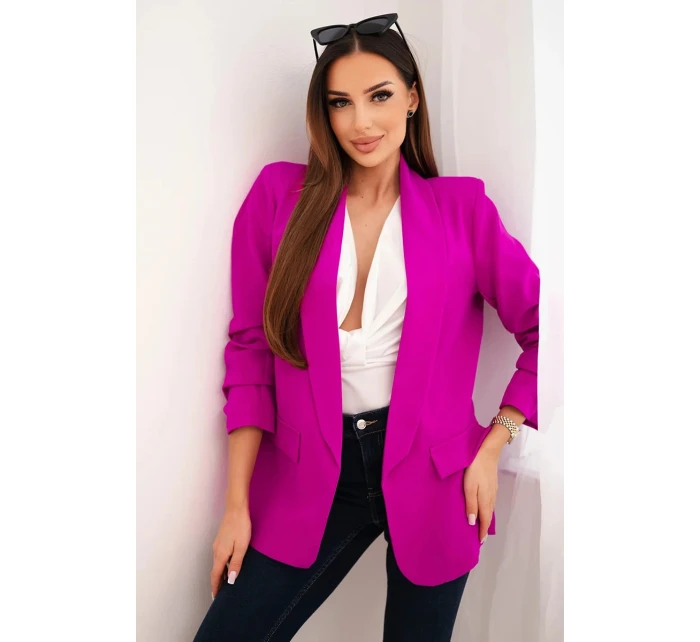 Bunda s chlopňou elegantná fialová Bunda s chlopňou elegantná fialová