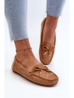 Damskie Zamszowe Mokasyny Camel Si Passione