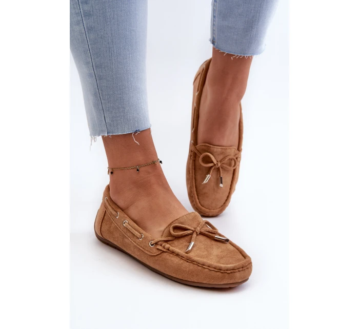 Damskie Zamszowe Mokasyny Camel Si Passione