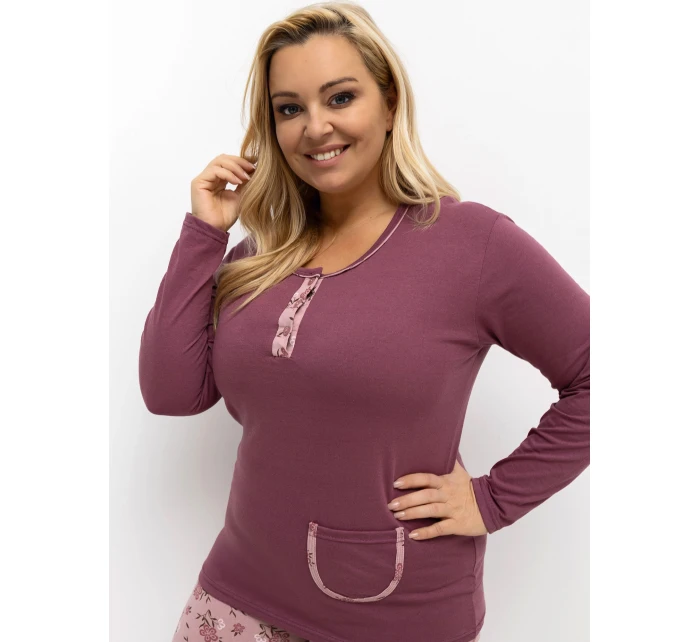 DU PI FP 508.57 tmavoružové pyžamo DU PI FP 508.57 tmavoružové pyžamo