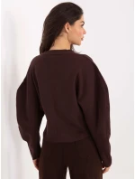 Sweter PM SW model 21776441 ciemny brązowy - FPrice Sweter PM SW model 21776441 ciemny brązowy - FPrice