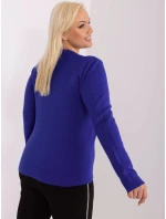 Sweter PM SW PM model 19319052 kobaltowy - FPrice Sweter PM SW PM model 19319052 kobaltowy - FPrice