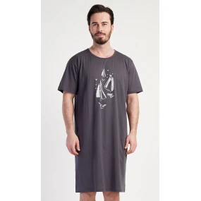 Pánska nočná košeľa s krátkym rukávom Jachting Pánska nočná košeľa s krátkym rukávom Jachting