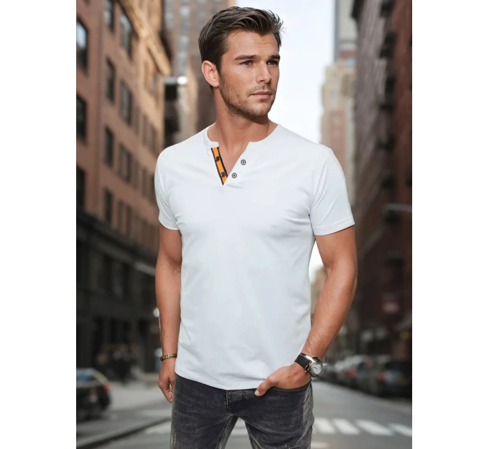 Pánské bílé polo tričko Dstreet model 21982850 - FashionStreet Pánské bílé polo tričko Dstreet model 21982850 - FashionStreet