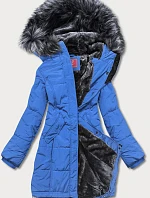Dámska zimná bunda modrá (M-21305)