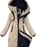 Dámska prechodná bunda s kapucňou Libland béžová (LD-7735)