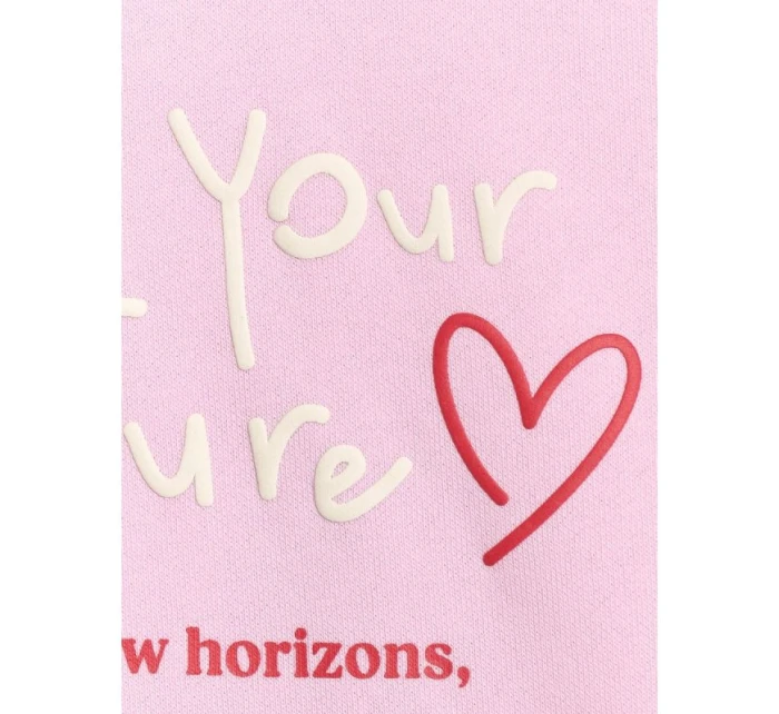 Dievčenská oversize mikina s kapucňou 4F 4FJRAW25TSWSF2429-56S