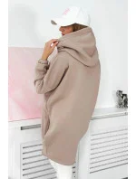 Krátka mikina na zips tmavo béžová Krátka mikina na zips tmavo béžová